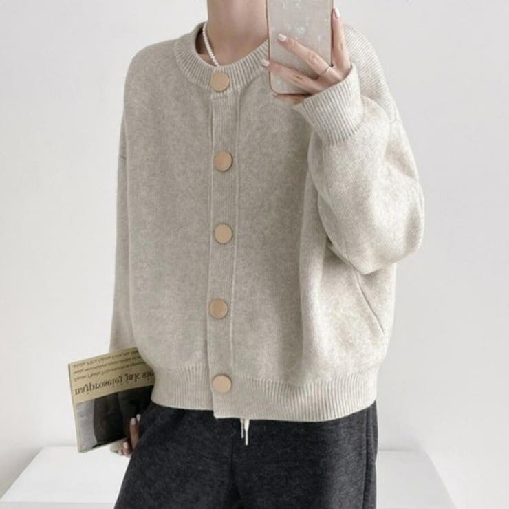 クルーネックボタンカーディガン 長袖 レディース | Beststore | 詳細画像7 