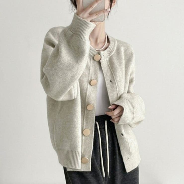 クルーネックボタンカーディガン 長袖 レディース | Beststore | 詳細画像8 