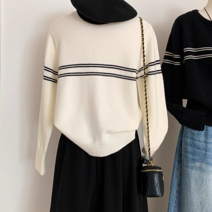 クルーネックボーダーカーディガン 長袖 レディース | Beststore | 詳細画像12 