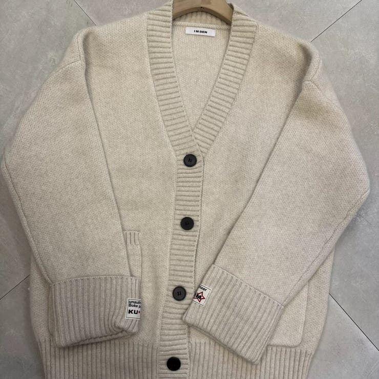 厚手ニットカーディガン ワッペン付き ゆったり レディース | Beststore | 詳細画像9 