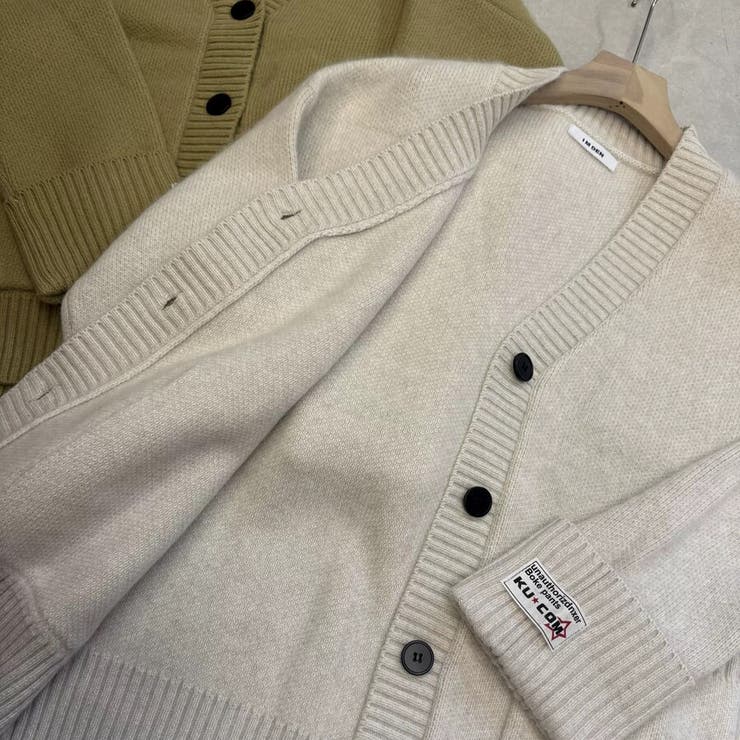 厚手ニットカーディガン ワッペン付き ゆったり レディース | Beststore | 詳細画像12 