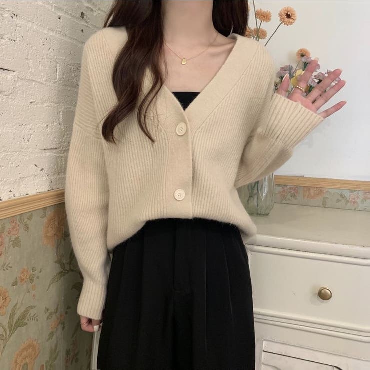 フェミニン ニットカーディガン ゆったり レディース | Beststore | 詳細画像3 