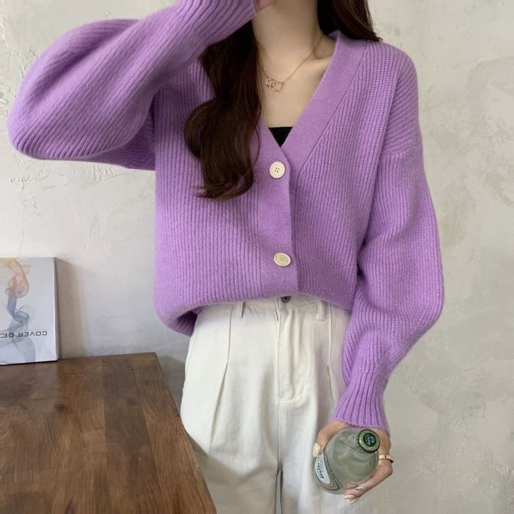 フェミニン ニットカーディガン ゆったり レディース | Beststore | 詳細画像33 