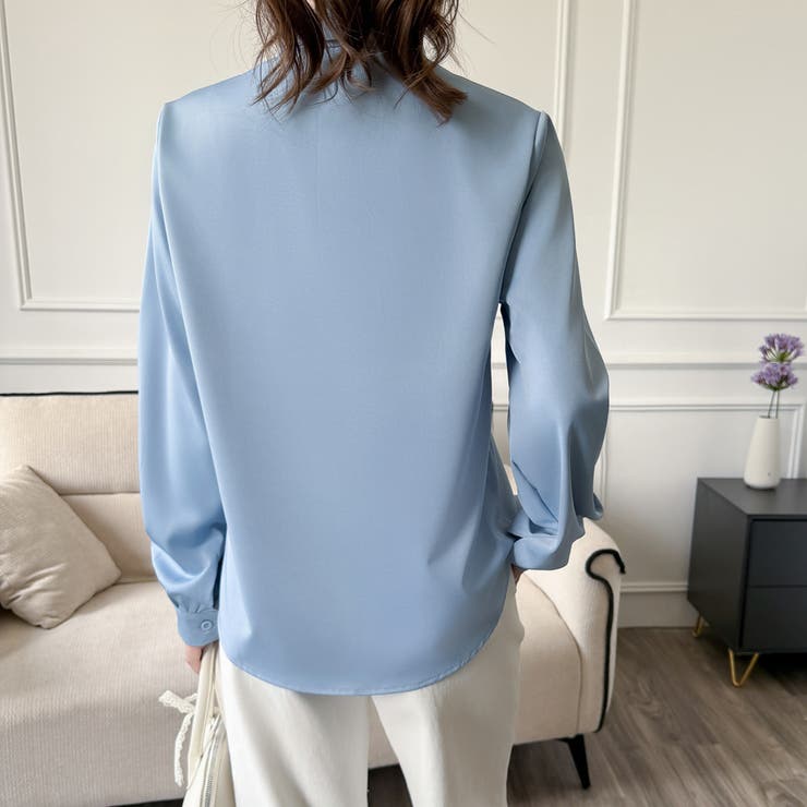 「王道きれいめ」ボウタイ リボンシフォンシャツブラウス 長袖 | Beststore | 詳細画像9 