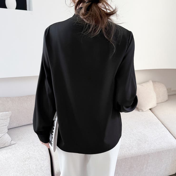 「王道きれいめ」ボウタイ リボンシフォンシャツブラウス 長袖 | Beststore | 詳細画像23 