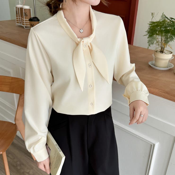 「王道きれいめ」ボウタイ リボンシフォンシャツブラウス 長袖 | Beststore | 詳細画像26 