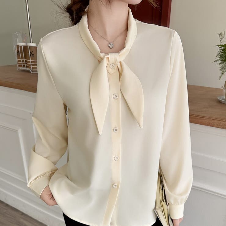 「王道きれいめ」ボウタイ リボンシフォンシャツブラウス 長袖 | Beststore | 詳細画像27 