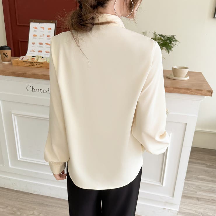 「王道きれいめ」ボウタイ リボンシフォンシャツブラウス 長袖 | Beststore | 詳細画像28 