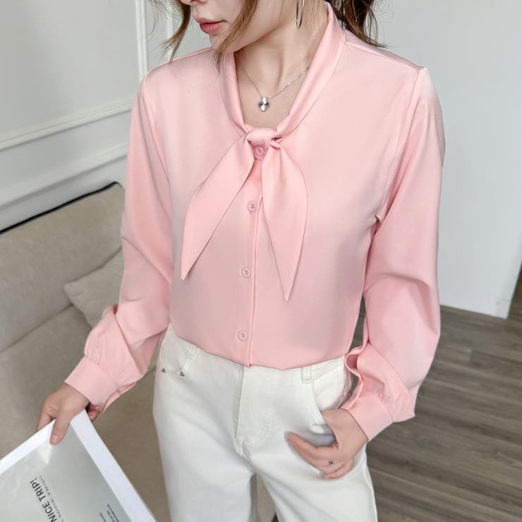 「王道きれいめ」ボウタイ リボンシフォンシャツブラウス 長袖 | Beststore | 詳細画像29 