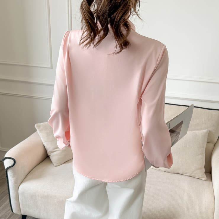 「王道きれいめ」ボウタイ リボンシフォンシャツブラウス 長袖 | Beststore | 詳細画像32 