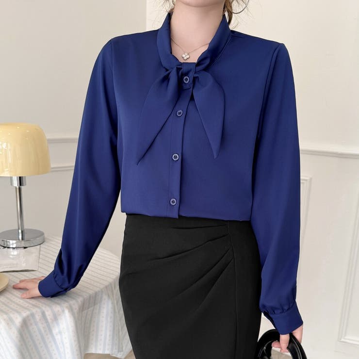 「王道きれいめ」ボウタイ リボンシフォンシャツブラウス 長袖 | Beststore | 詳細画像35 