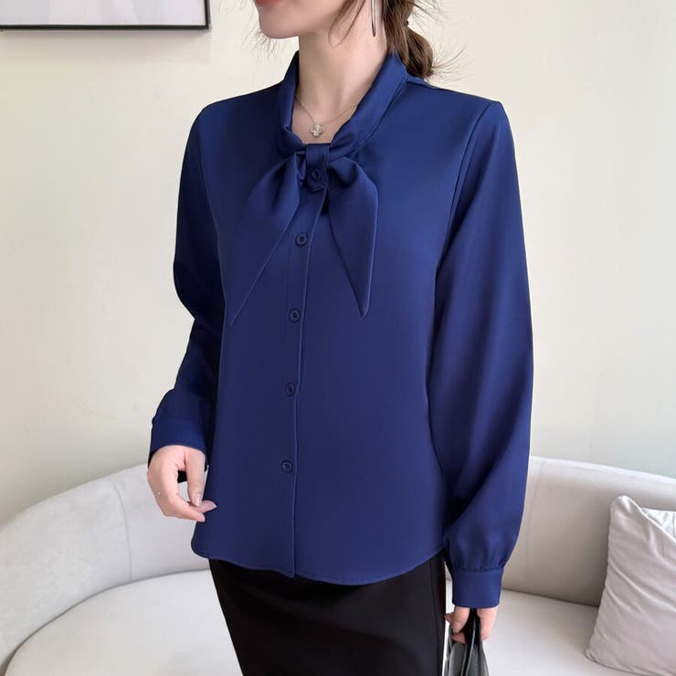 「王道きれいめ」ボウタイ リボンシフォンシャツブラウス 長袖 | Beststore | 詳細画像37 