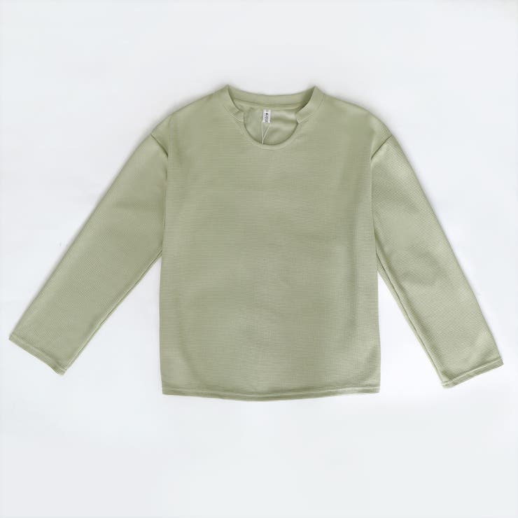 【シンプルでこなれ感】ワッフル素材 キーネック長袖プルオーバー ゆったりシルエッ… | Beststore | 詳細画像33 