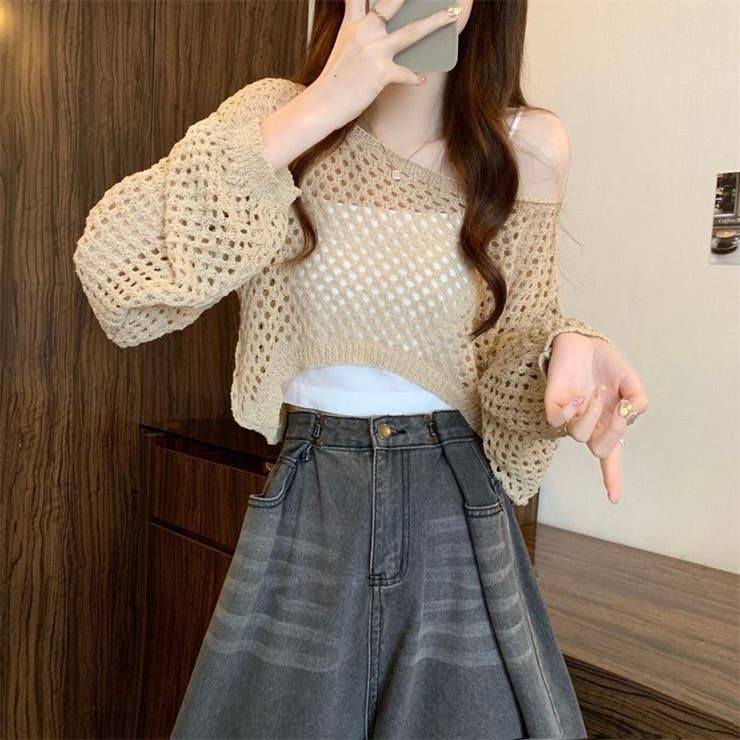 透かし編み クロップド ニット | Beststore | 詳細画像21 