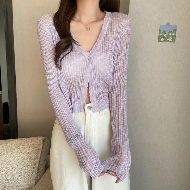 シアートップス 薄手カーディガン Vネック | Beststore | 詳細画像11 