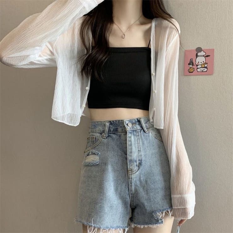 パールボタン シアーボレロカーディガン フリル袖 | Beststore | 詳細画像11 