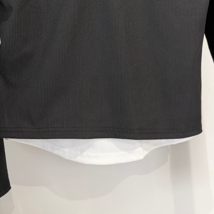 フェイクレイヤード 重ね着風 リブカットソー Tシャツ 長袖 | Beststore | 詳細画像14 
