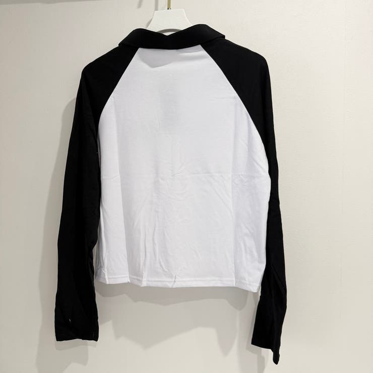 「全3色」バイカラーロゴ入りロングスリーブポロシャツ レトロ 韓国ファッション | Beststore | 詳細画像18 