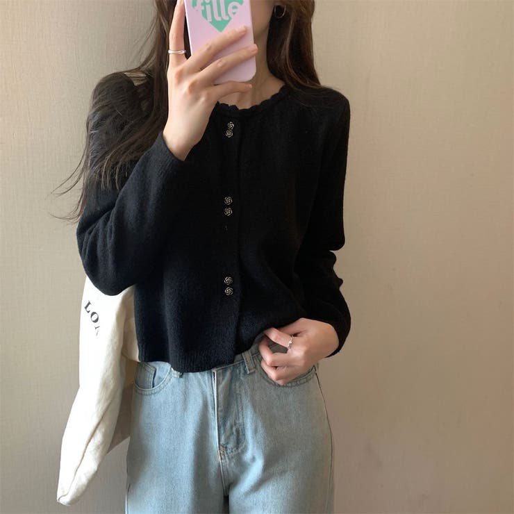 「ふわふわアンゴラタッチ」の優しい肌触り。パールボタンが可愛い、大人可愛いショー… | Beststore | 詳細画像11 