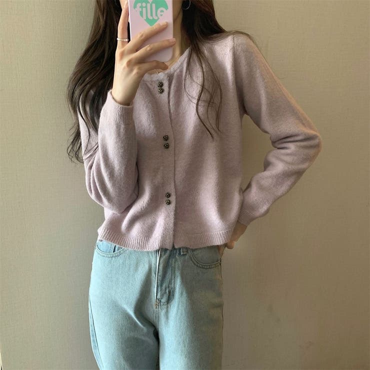 「ふわふわアンゴラタッチ」の優しい肌触り。パールボタンが可愛い、大人可愛いショー… | Beststore | 詳細画像18 
