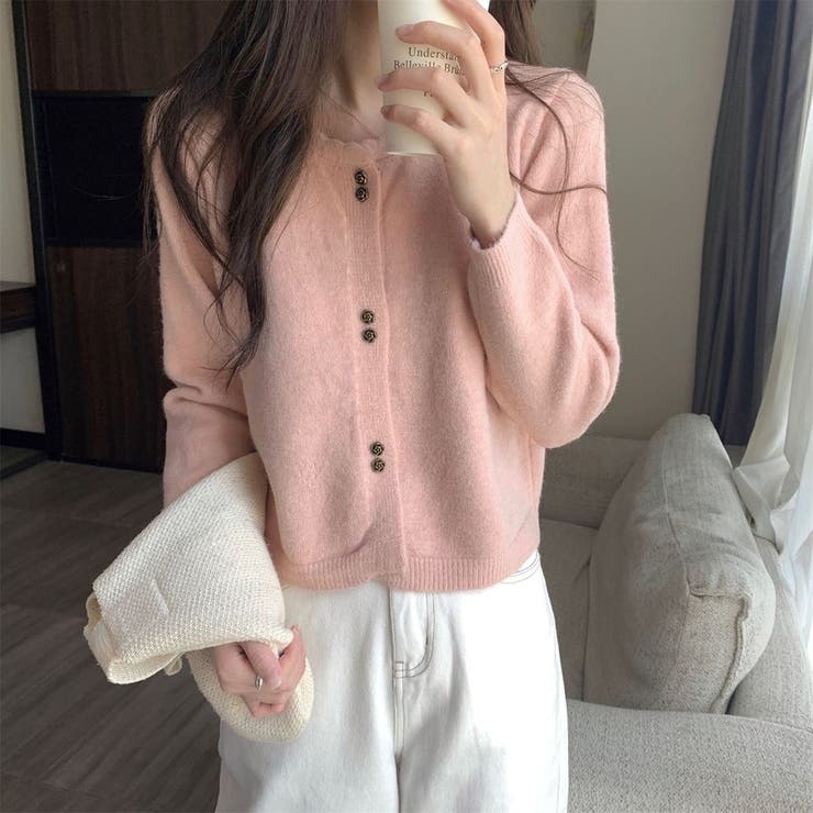 「ふわふわアンゴラタッチ」の優しい肌触り。パールボタンが可愛い、大人可愛いショー… | Beststore | 詳細画像21 