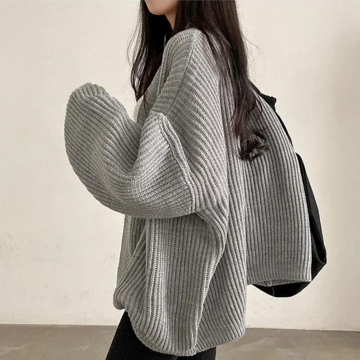 ざっくり編みが可愛い♪ トレンドのオーバーサイズニットカーディガン | Beststore | 詳細画像7 