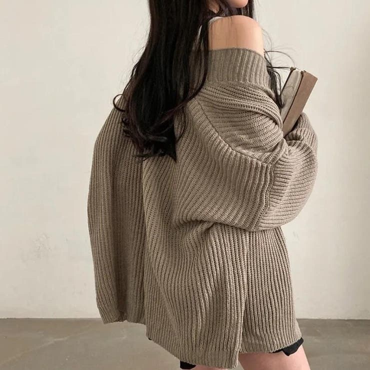 ざっくり編みが可愛い♪ トレンドのオーバーサイズニットカーディガン | Beststore | 詳細画像17 
