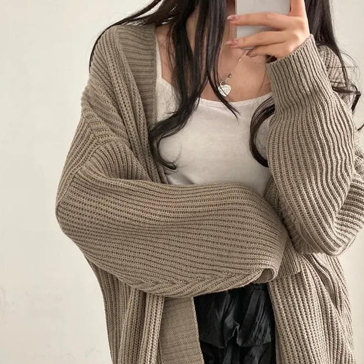 ざっくり編みが可愛い♪ トレンドのオーバーサイズニットカーディガン | Beststore | 詳細画像20 