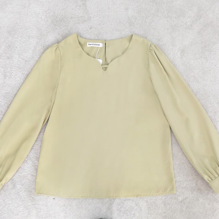 【上品きれいめ】キーネック 長袖 ブラウス | Beststore | 詳細画像23 