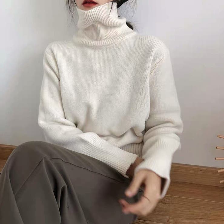 【全10色】もっちりあったか ハイネック リブニット | Beststore | 詳細画像2 