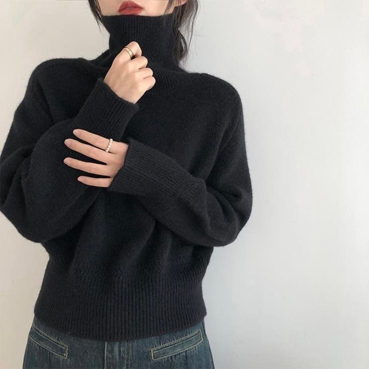 【全10色】もっちりあったか ハイネック リブニット | Beststore | 詳細画像8 