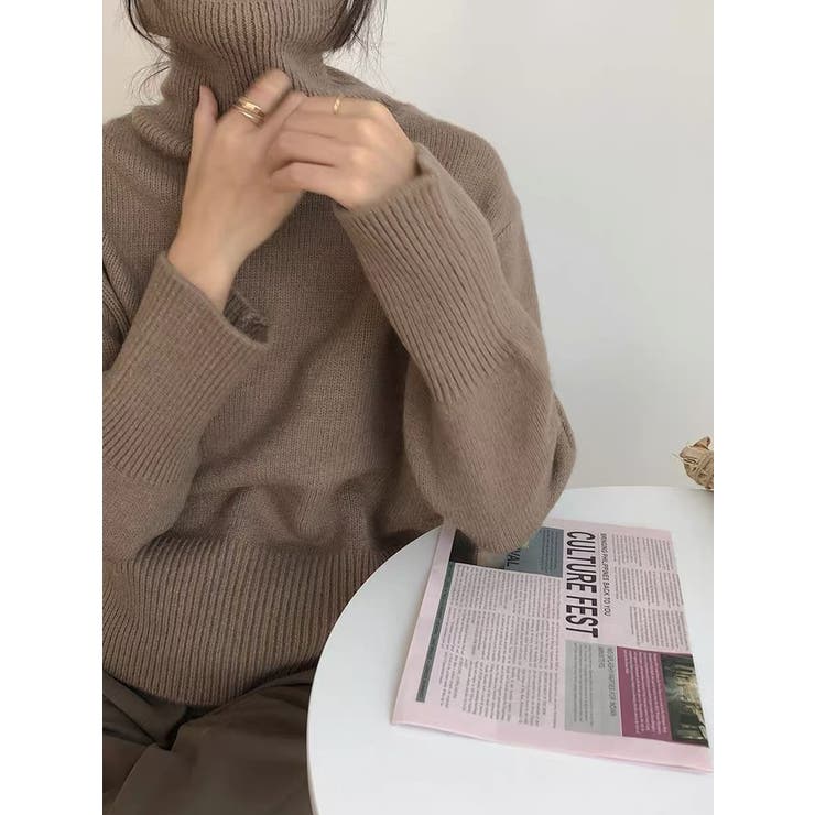 【全10色】もっちりあったか ハイネック リブニット | Beststore | 詳細画像12 