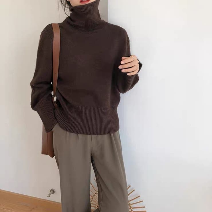 【全10色】もっちりあったか ハイネック リブニット | Beststore | 詳細画像18 