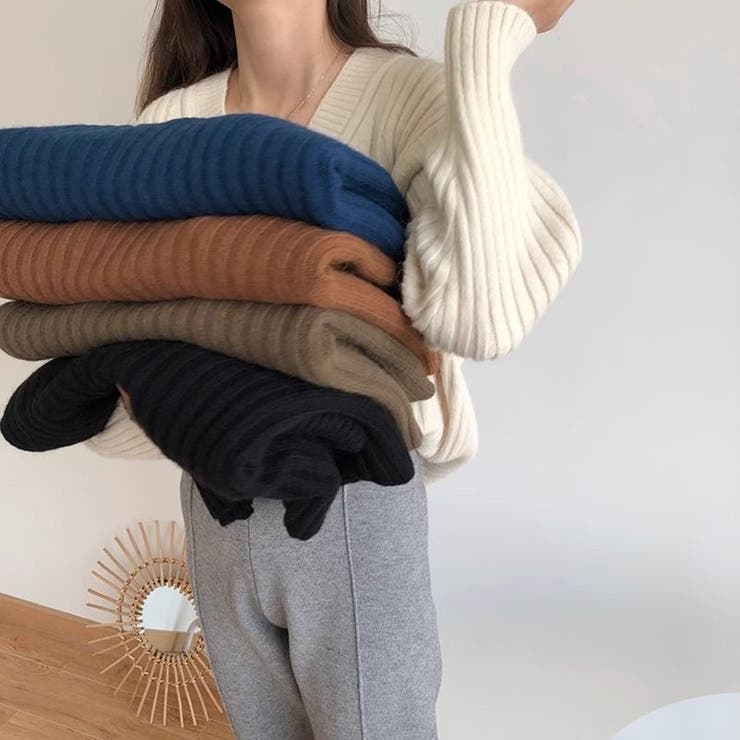 【全5色】こなれ感たっぷり ルーズシルエット Vネック | Beststore | 詳細画像1 