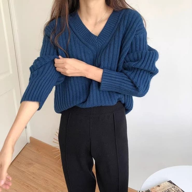 【全5色】こなれ感たっぷり ルーズシルエット Vネック | Beststore | 詳細画像15 
