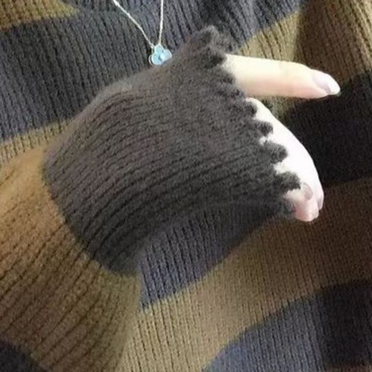 ダメージ加工 ボーダー柄 クルーネック | Beststore | 詳細画像7 