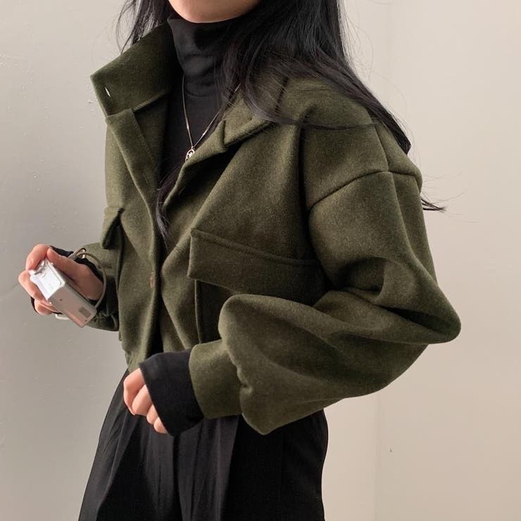 カーキ | 【洗練された大人の着こなし】 ショート丈ジャケット ブルゾン | Beststore