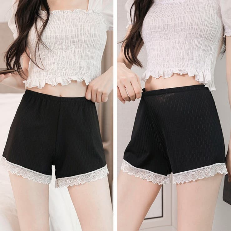 レースショートパンツ ペチコート レディース[品番:BSRW0000747 レースショートパンツ ペチコート レディース[品番:BSRW0000747
