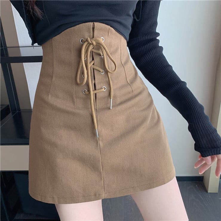 ミニスカート ハイウエスト 台形