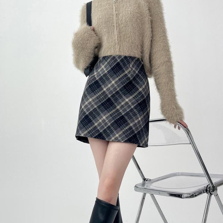 「大人可愛い」チェック柄 台形スカート チェックミニスカート レディース | Beststore | 詳細画像4 