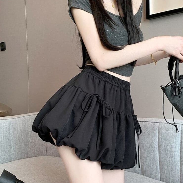 リボン付き バブルバルーンスカート ミニスカート 裏地パンツ付き | Beststore | 詳細画像11 