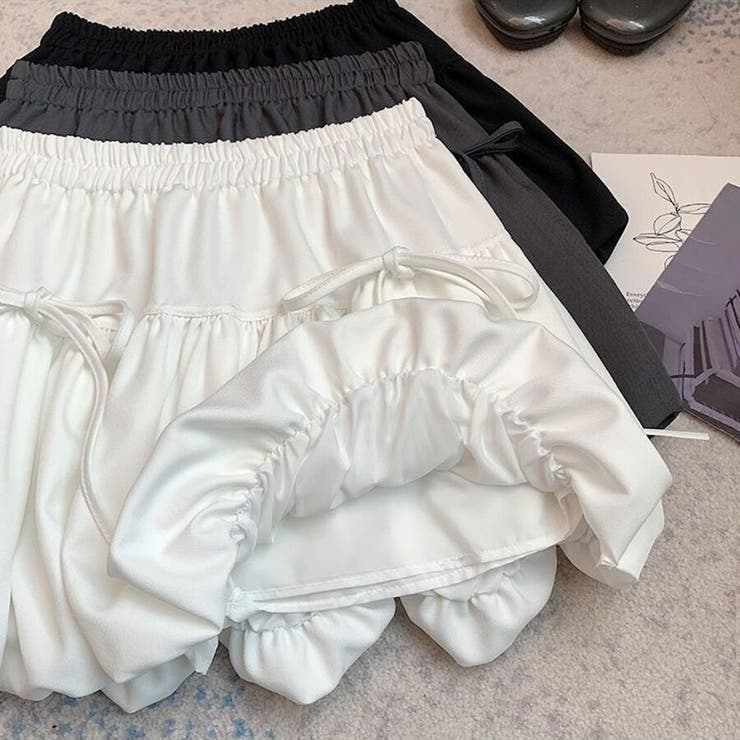 リボン付き バブルバルーンスカート ミニスカート 裏地パンツ付き | Beststore | 詳細画像16 