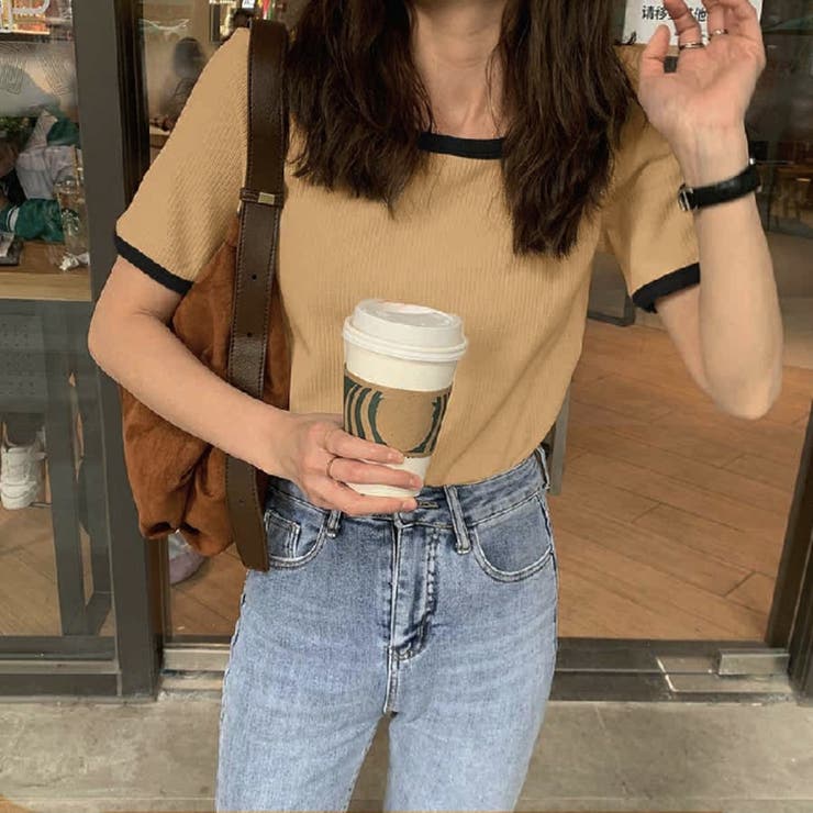 バイカラーリブカットソー 韓国ファッション tシャツ | Beststore | 詳細画像6 