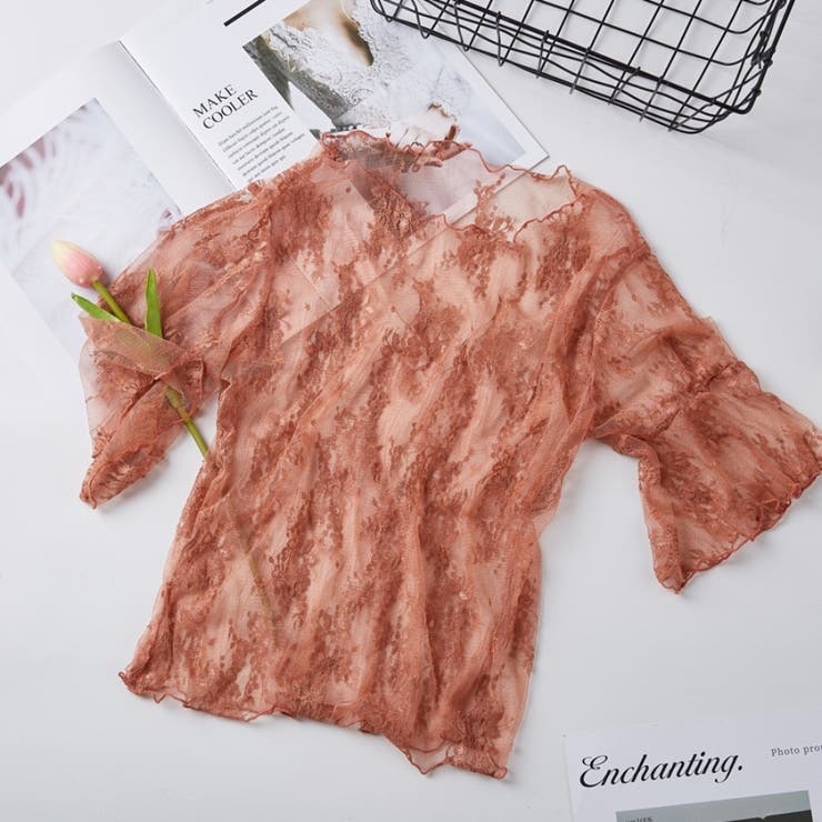 オレンジ | レース ブラウス レディース | Beststore