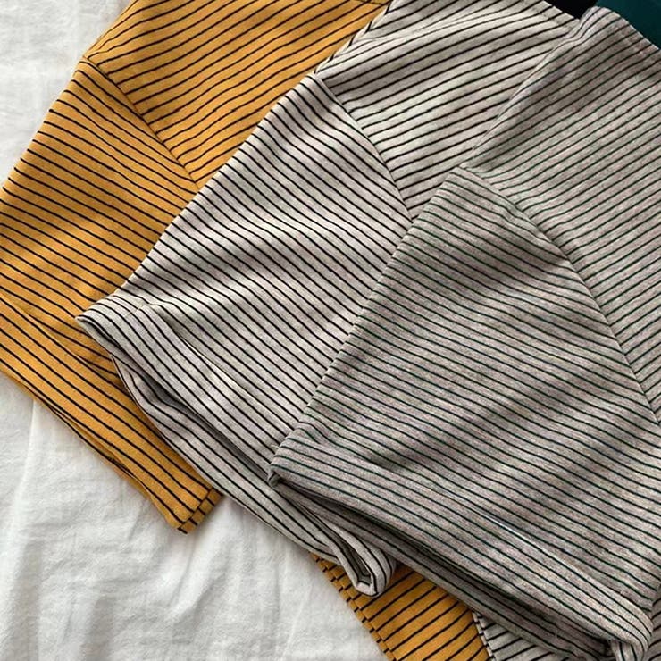 バイカラーボーダーTシャツ 韓国ファッション tシャツ | Beststore | 詳細画像7 