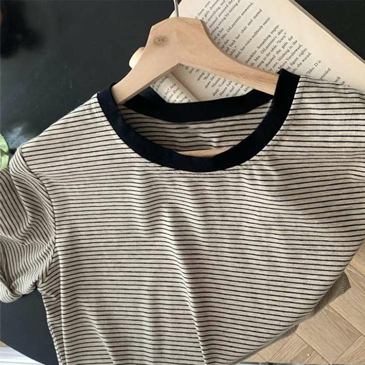 バイカラーボーダーTシャツ 韓国ファッション tシャツ | Beststore | 詳細画像6 