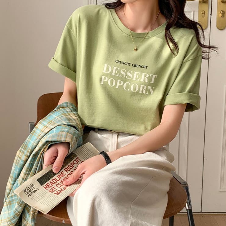 ロゴTシャツ半袖 カラーロゴプリント 英字[品番：BSRW0000807