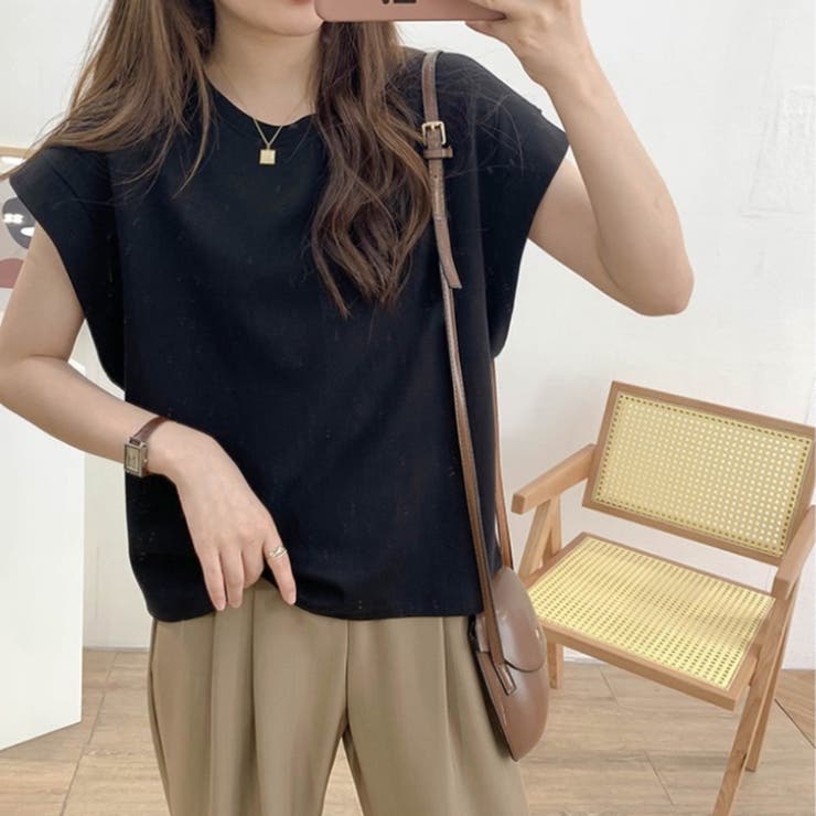 フレンチスリーブTシャツ トップス 半袖Tシャツ[品番