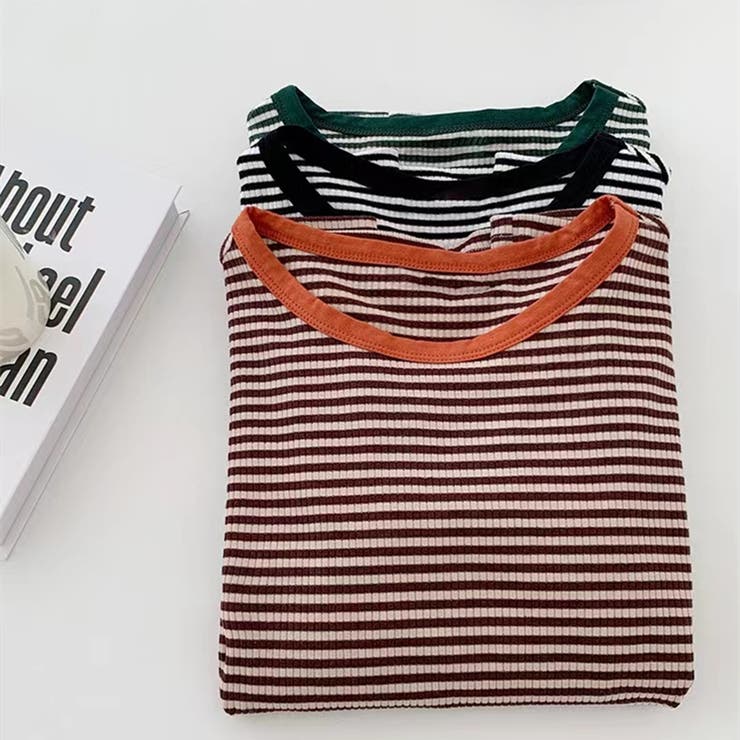 バイカラーボーダーTシャツ 韓国ファッション tシャツ | Beststore | 詳細画像8 