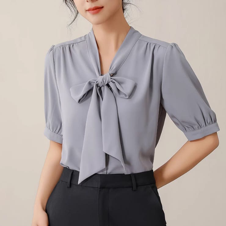 ボウタイリボンブラウス トップス シャツ | Beststore | 詳細画像9 